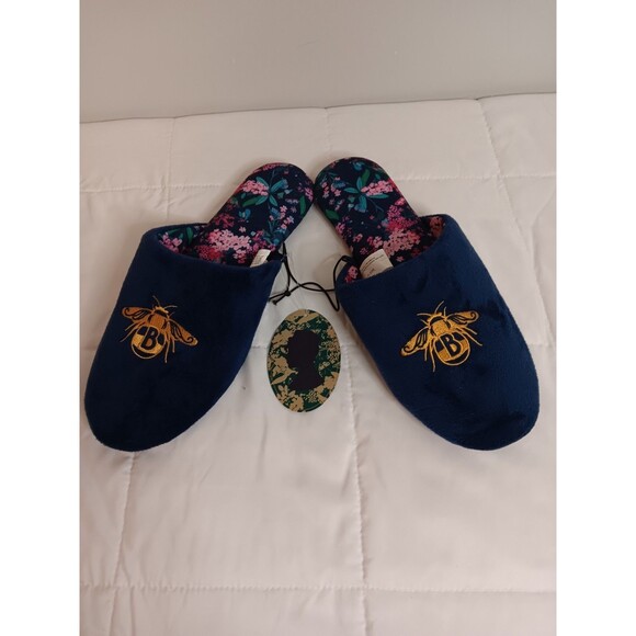 Bridgerton Slippers By Izzy & Liv Sz 11 New With Tags Blue - Picture 1 of 4